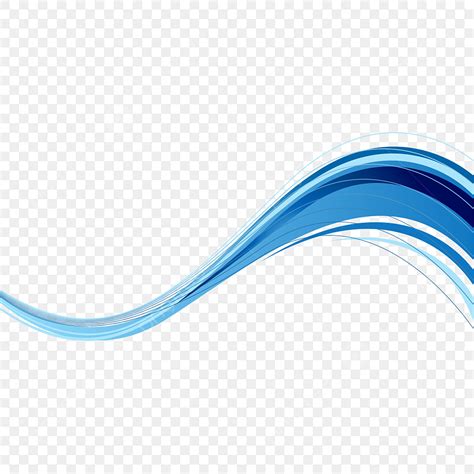 Blue Waves Clipart Transparent Png Hd Wave Gradient Line Blue Curve