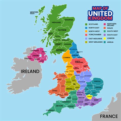 Mapa De Reino Unido Vector En Vecteezy