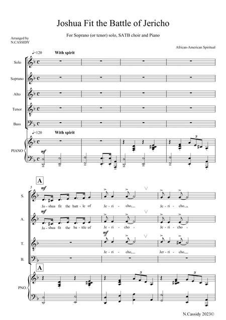 Joshua Fit The Battle Of Jericho By Traditional Digital Sheet Music