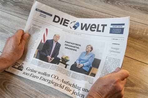 Die Welt German Newspaper Editorial Stock Image Image Of German 153544554