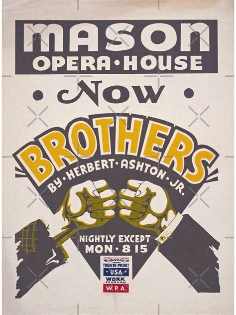 Mason Opera House Brothers By Herbert Ashton Jr Usa Federal Theatre
