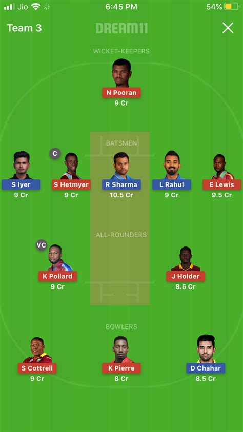 Best Team For Dream11 Today Match Dream11 Grand League Teams