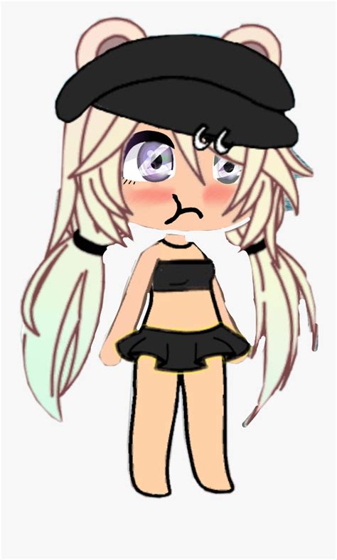 #me #oc #gacha #girl #black #cute #shy #bathers #swimsuit - Gacha Life