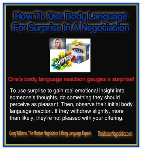 How To Use Body Language For Surprise In A Negotiation Negotiation