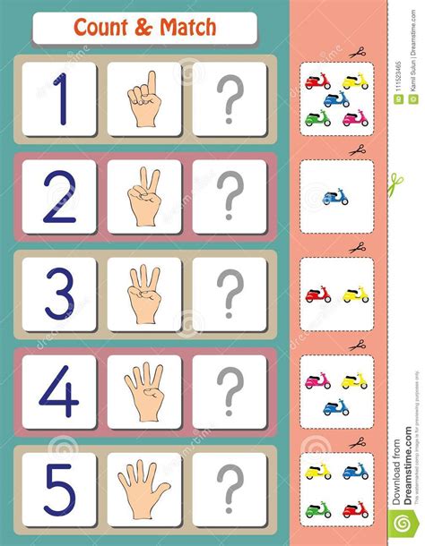 Math explained in easy language, plus puzzles, games, quizzes, videos and worksheets. Math Worksheet For Kindergarten Kids, Count And Match ...