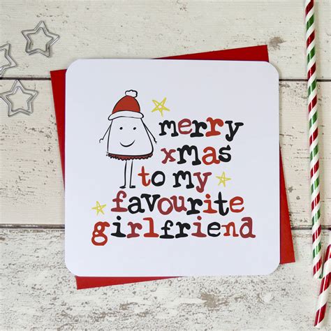 Merry Christmas To My Favourite Girlfriend Card By Parsy Card Co