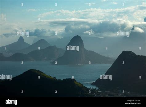 View Across Guanabara Bay To Sugarloaf And Christ The Redeemer Atop