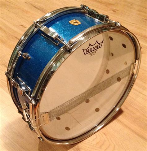Vintage 1966 Ludwig Jazz Festival Snare In Blue Sparkle Pearl Mke