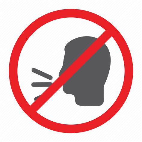Forbidden No Prohibited Sign Speak Talking Zone Icon Download