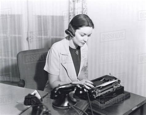 Woman Typing A Letter Stock Photo Dissolve