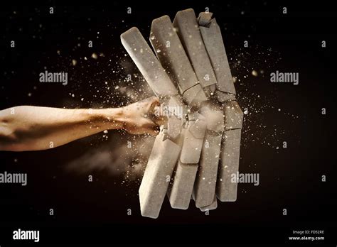Breaking Bricks Hi Res Stock Photography And Images Alamy