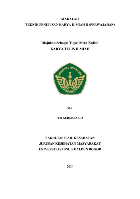 Cover Karya Tulis Ilmiah Yang Baik Dan Benar Tulisan