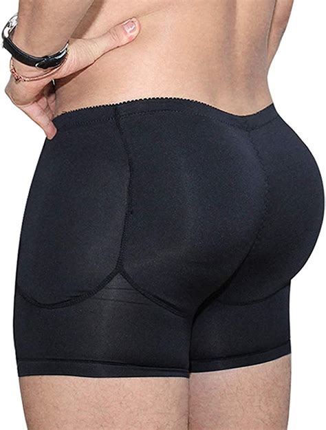Zzxx Mens Butt Enhancing Paddedbody Shaping Flat Angle Panties Breathable Sexy Fake Ass Low
