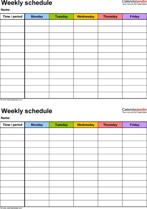 Blank Spreadsheet Template Pdf Intended For Free Weekly Schedule