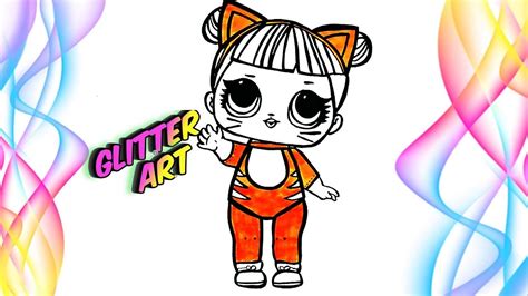 How To Draw Lol Doll Baby Cat Easy Lol Surprise Doll Drawing And
