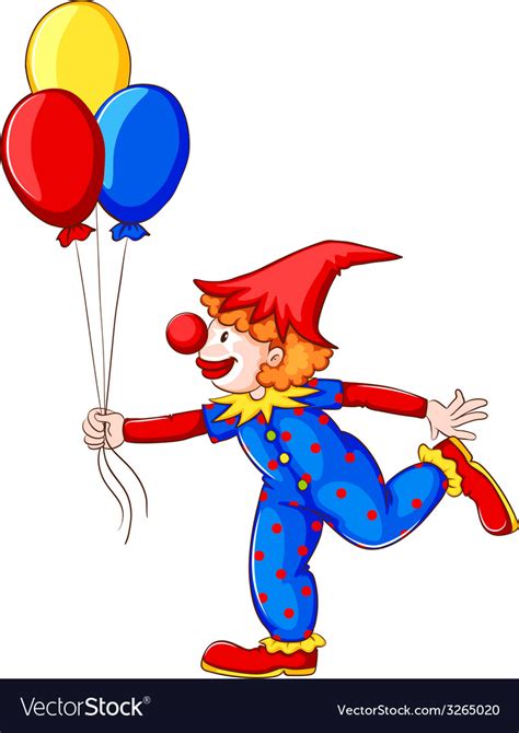 A Clown With Balloons Royalty Free Vector Image