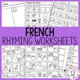 FRENCH Rhyme Worksheets - Les rimes en maternelle | Rhyming words ...