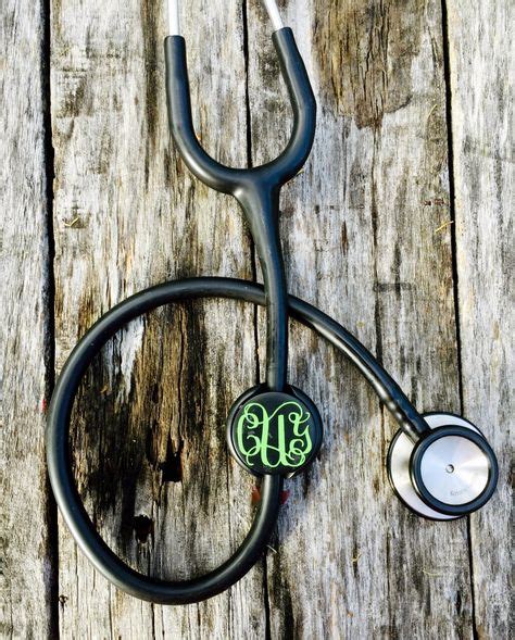 Stethoscope Id Tag Monogram Custom Name Free Shipping By