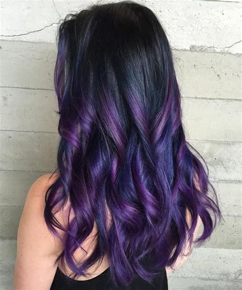 Underneath Purple Highlights On Black Hair Without Bleach Hair Trends