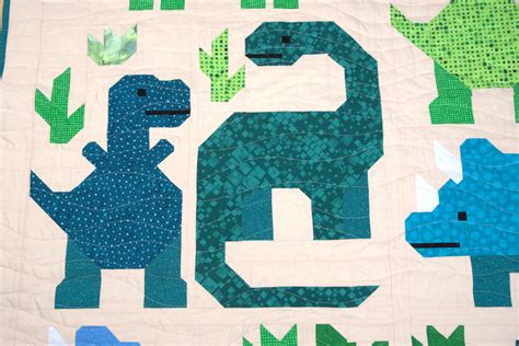 Elizabeth Hartmans Dinosaur Quilt Pattern Review Mythic Seam