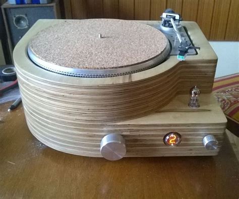 Diy Turntable With Amp Preamp And Buffer In Wooden Case Diy Turntable