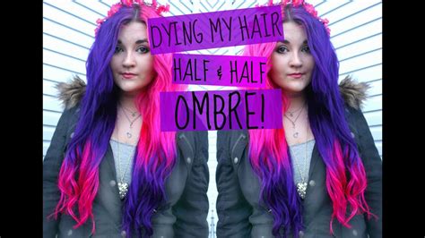 Dying My Hair Half And Half Ombre Youtube