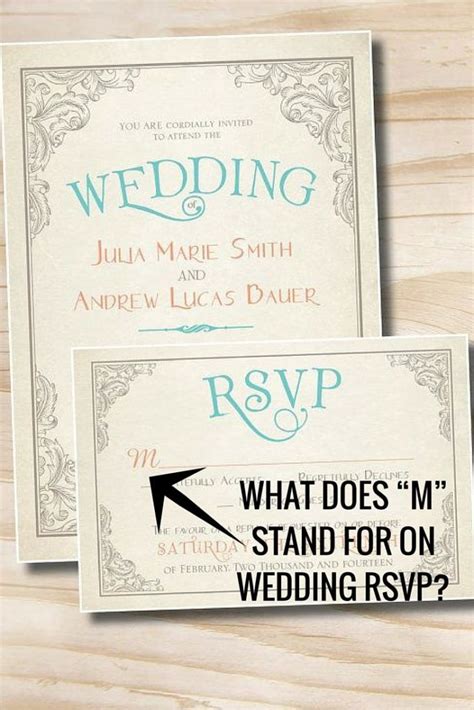 Choosing i intend to submit What Does "M" Stand for on Wedding RSVP?