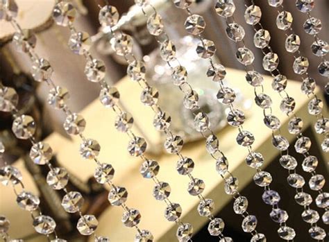 400mlot 14mm Acrylic Octagonal Crystal Garlands Bead Strands Clear