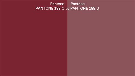 Pantone 188 C Vs Pantone 188 U Side By Side Comparison