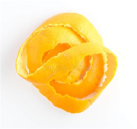 Orange Peel White Stock Image Image Of Twist Citrus 102800667