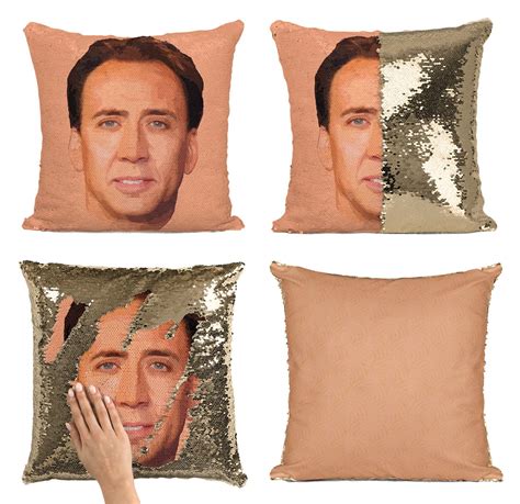 The Nicolas Cage Sequin Pillows You Wont Need But Really Want Rare