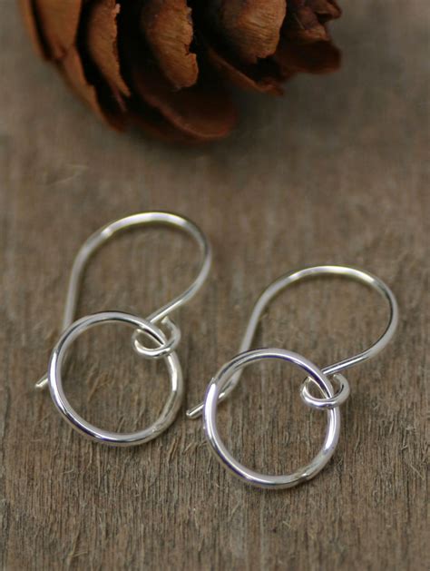 Small Sterling Silver Hoop Earring Petite Silver Circle Earring For