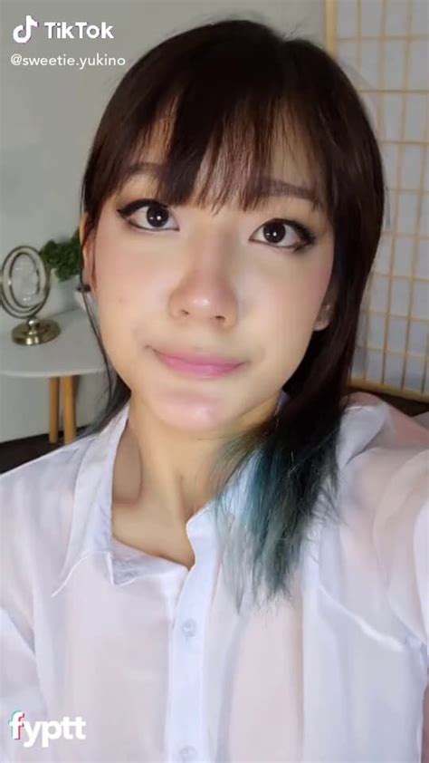 Cute Asian Wearing A Sexy See Through Shirt Without Bra On Tiktok