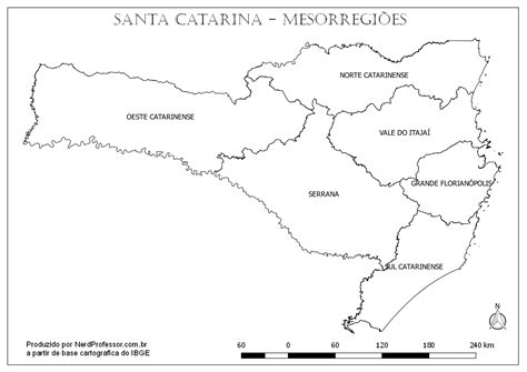 Mapa De Santa Catarina Para Colorir