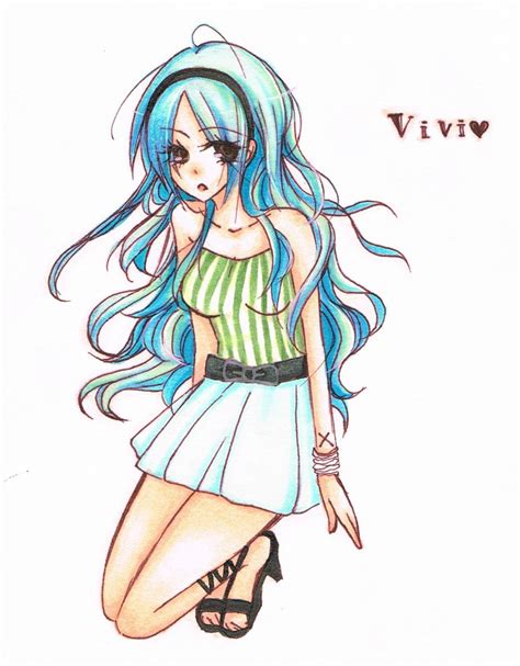 Nefertari Vivi One Piece Highres Girl Blue Hair Character Name Hairband Sandals Skirt