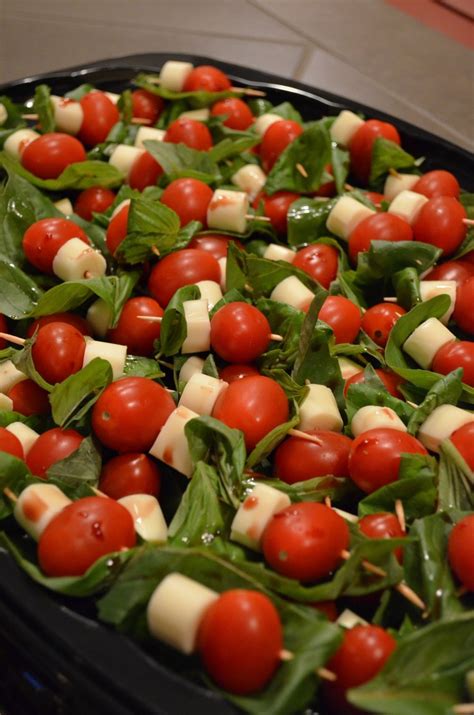 With delicious dishes like crostini toasts, dips, and all kinds of cheeses, these appetizers are sure to become a festive addition to the party. Easy Caprese Appetizers - DIY Savvy Home | Caprese appetizer, Appetizer recipes, Appetizers easy