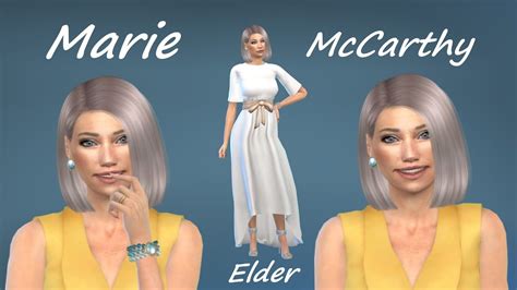 Cas Alpha Cc Elder Marie Mccarthy The Sims 4 Youtube