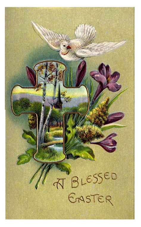 Two free, printable easter cards celebrating the resurrection of jesus. Free Vintage Religious Easter Cards | Beautiful, Flowers and Search