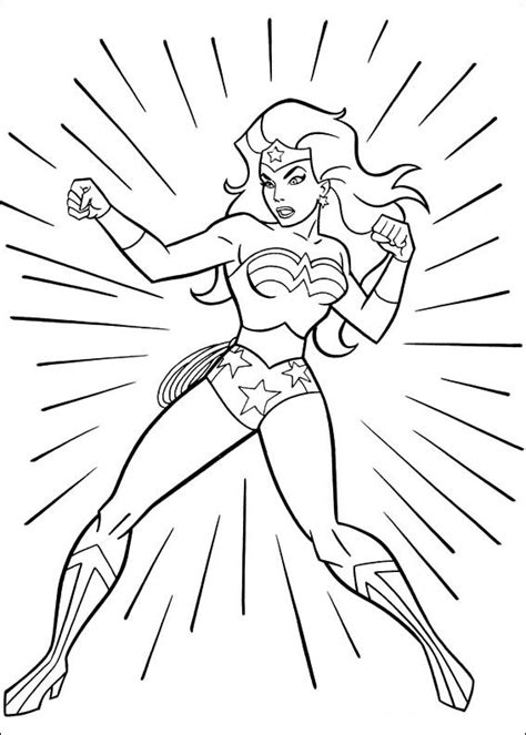 Kleurplaat Printen Wonder Woman 17