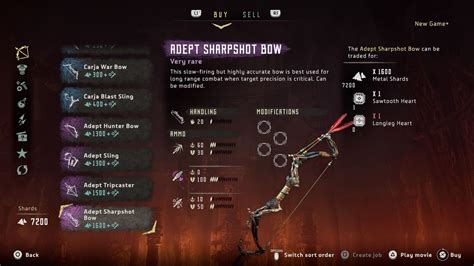 Horizon zero dawn has an extensive armory of weapons to use in combat (against both machines and humans). Horizon Zero Dawn adds New Game Plus mode and 'Ultra Hard ...