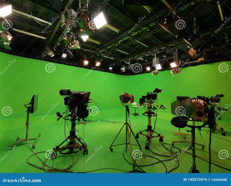 Tv Studio With Specific Devices And Chairs Editorial Photo