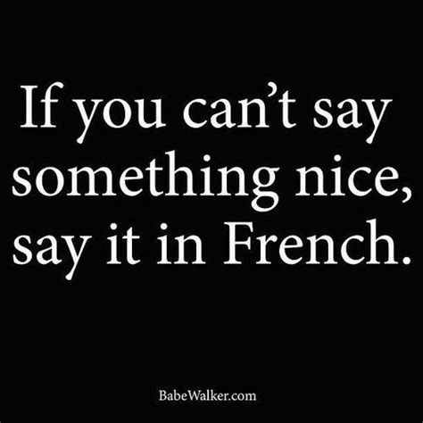 If You Cant Say Something Nice Say It In French Jadore Francais