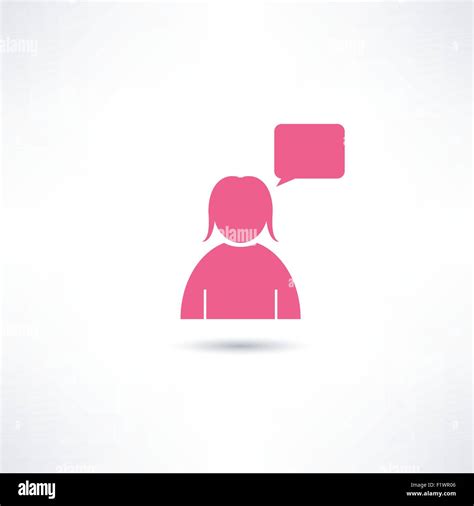 Girl Speaking Icon Stock Vector Image And Art Alamy