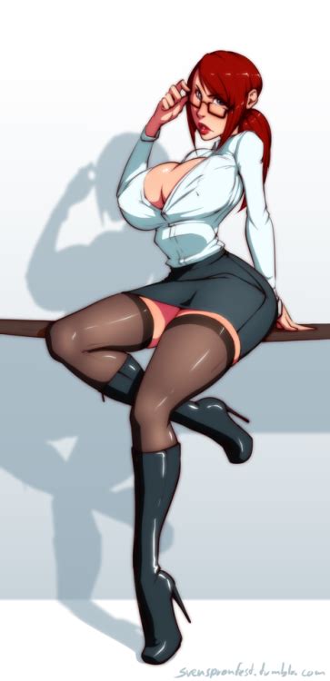 Commission Redhead In The Office By Svenners Hentai Foundry