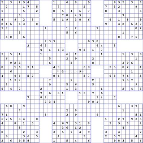 Maybe you would like to learn more about one of these? Super Samurai Sudoku 13 grids | Sudoku samourai, Sudoku à ...