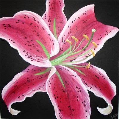 Stargazer - Acrylic on Box Canvas in 2020 | Easy flower ...