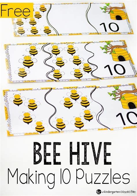 Beehive Puzzles For Making 10 Bee Classroom Bee Themed Classroom