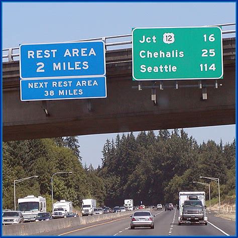 I 5 Rest Area Locations And Services In Washington