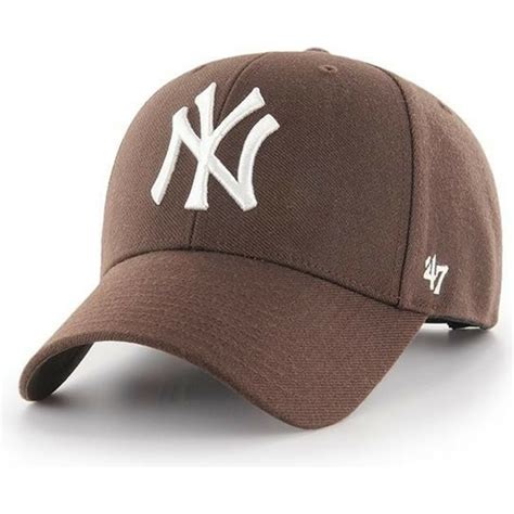 New era cap company limited is proud to provide our customers with the finest quality products. 47 Brand Curved Brim New York Yankees MLB MVP Brown Snapback Cap: Caphunters.com