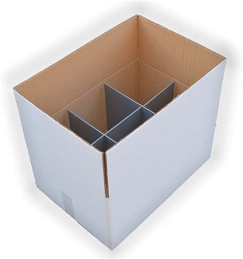 Cardboard Box With Internal Dividers Glassware Packing Strong